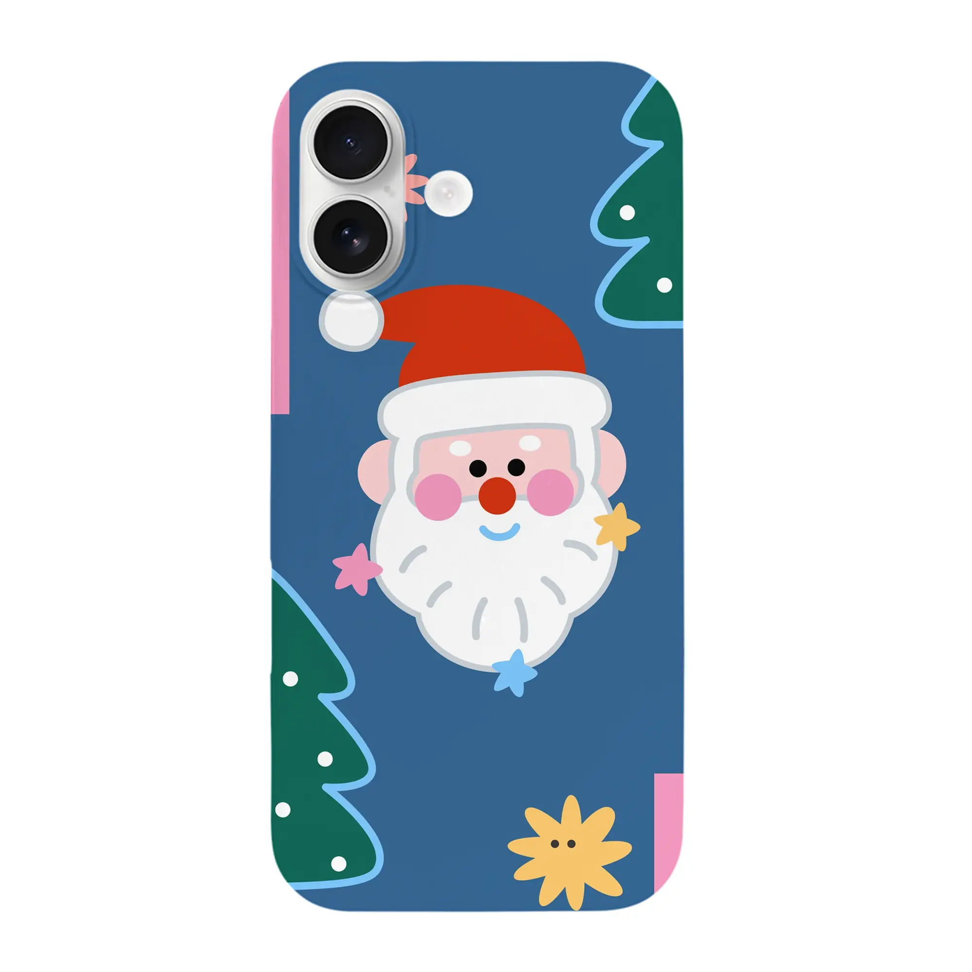 サンタクロース×クリスマスツリー｜冬限定デザインスマホ - iPhone 17 シリーズ シリコンケース 薄型 耐衝撃 指紋防止 ソフトタッチカバー 精密フィット 傷防止 保護ケース iPhone 17/17 Air/17 Pro/17 Pro Max 対応